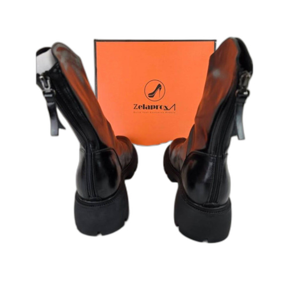 Zelaprox Boots 9.5 Black Womens Heels New 3.5in heel - Picture 2 of 9